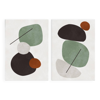 2 abstract art prints. A2 (42x59.4cm).