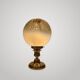 Italian Murano glass lamp, silver metal by Toni Zuccheri for Mazzega.