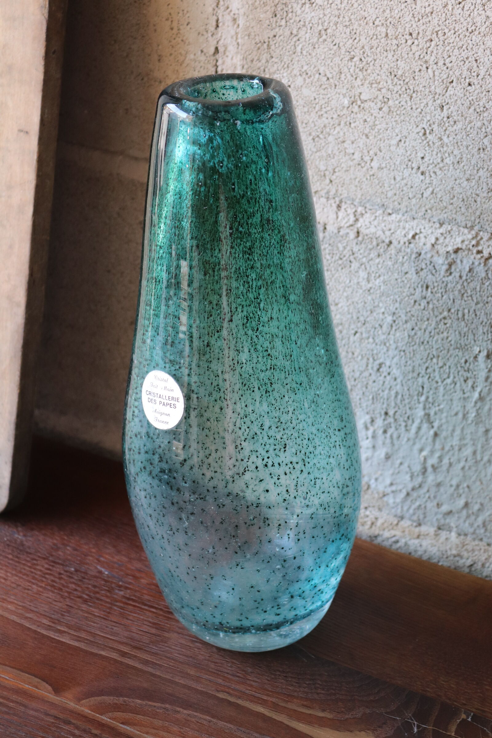 Vase in blown glass Crystal of the popes