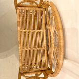 Peacock rattan folding shelf