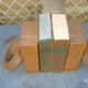 Pair of wooden books with oak rings Jacques ADNET 40s