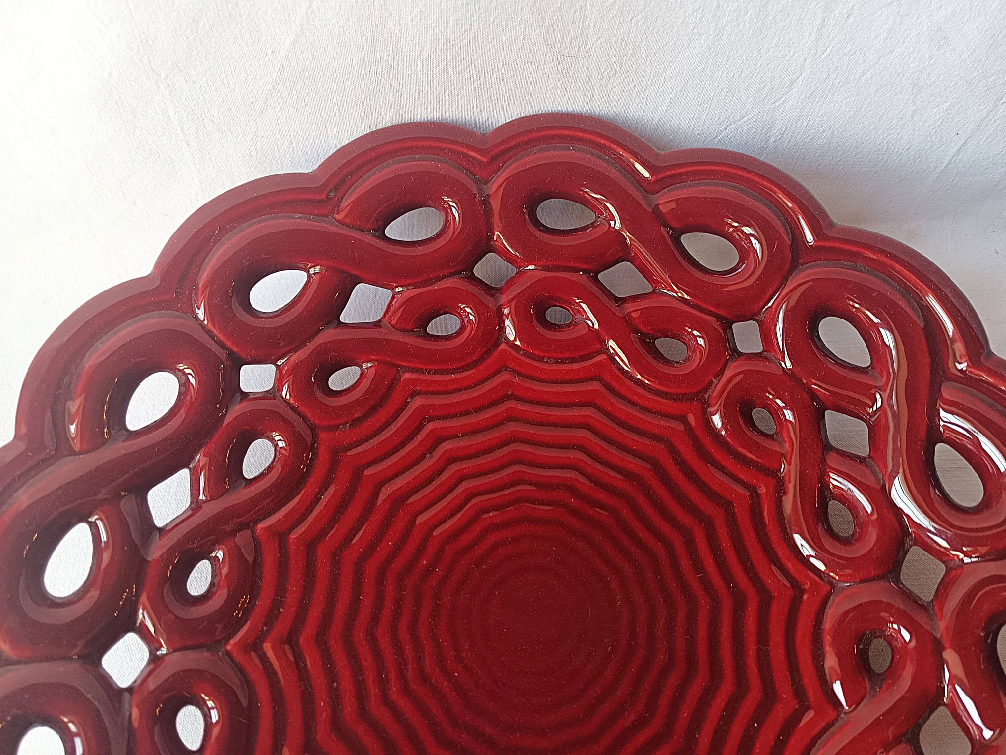 Saint Clément ceramic plate bowl barbotine fruit bowl