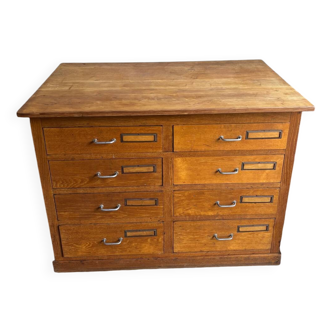Meuble de métier à 8 tiroirs vintage