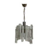 Hanging lamp in Frosted Ice Glass by J. T. Kalmar for Kalmar Franken KG, 1960s