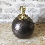 Ceramic ball lamp base signed Guérin