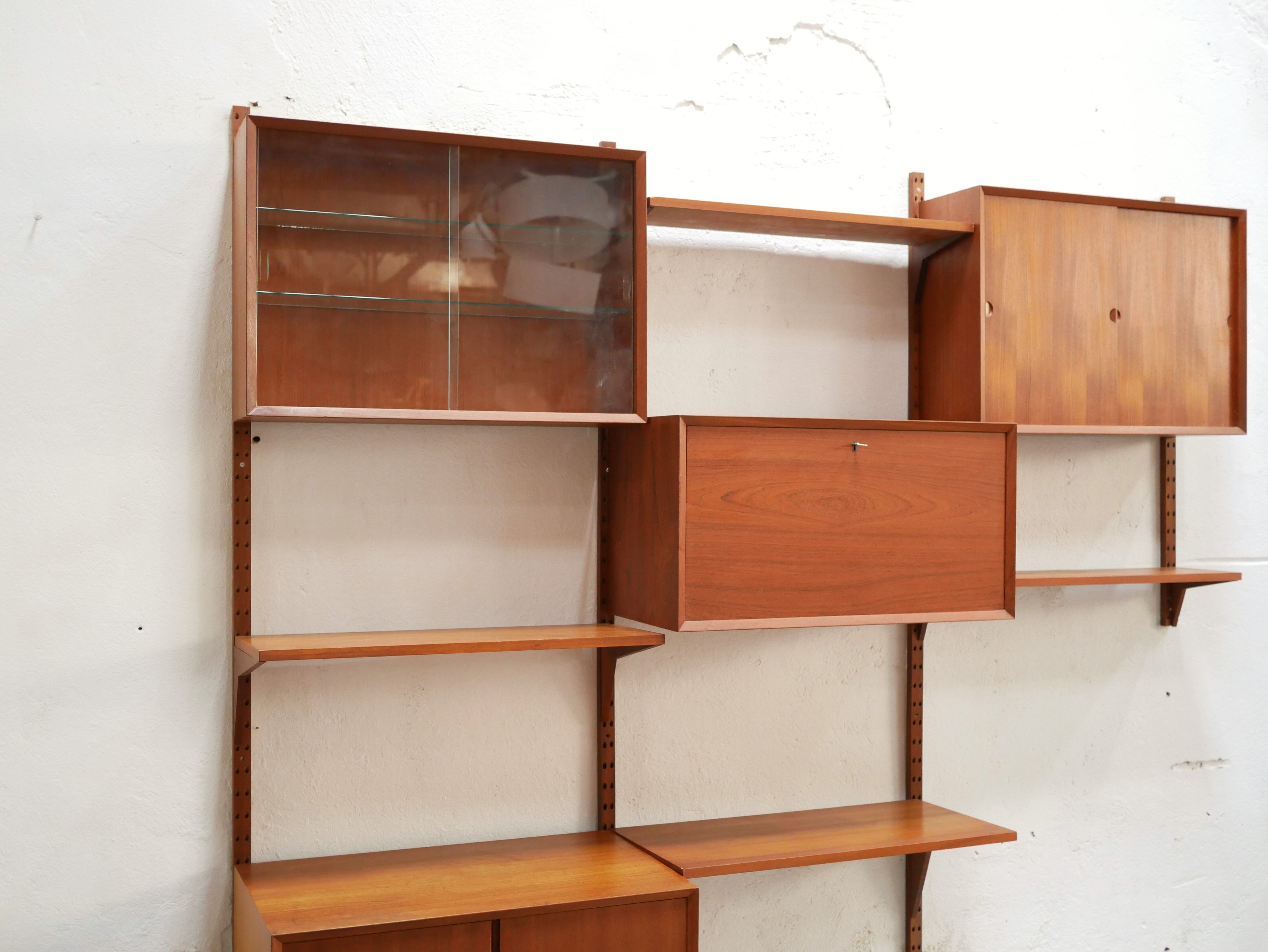 Royal System Scandinavian Modular Wall Shelves by Poul Cadovious for Cado Editions