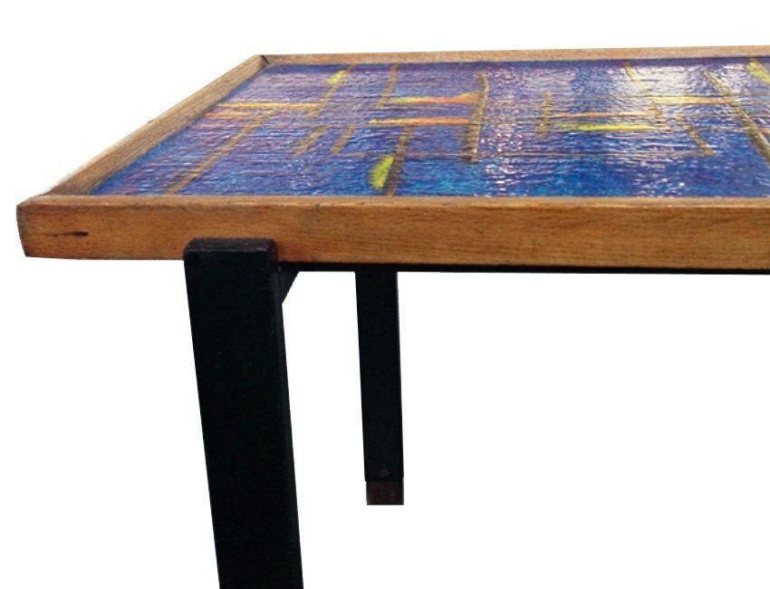 Italy 1955 ceramic mid-century side table