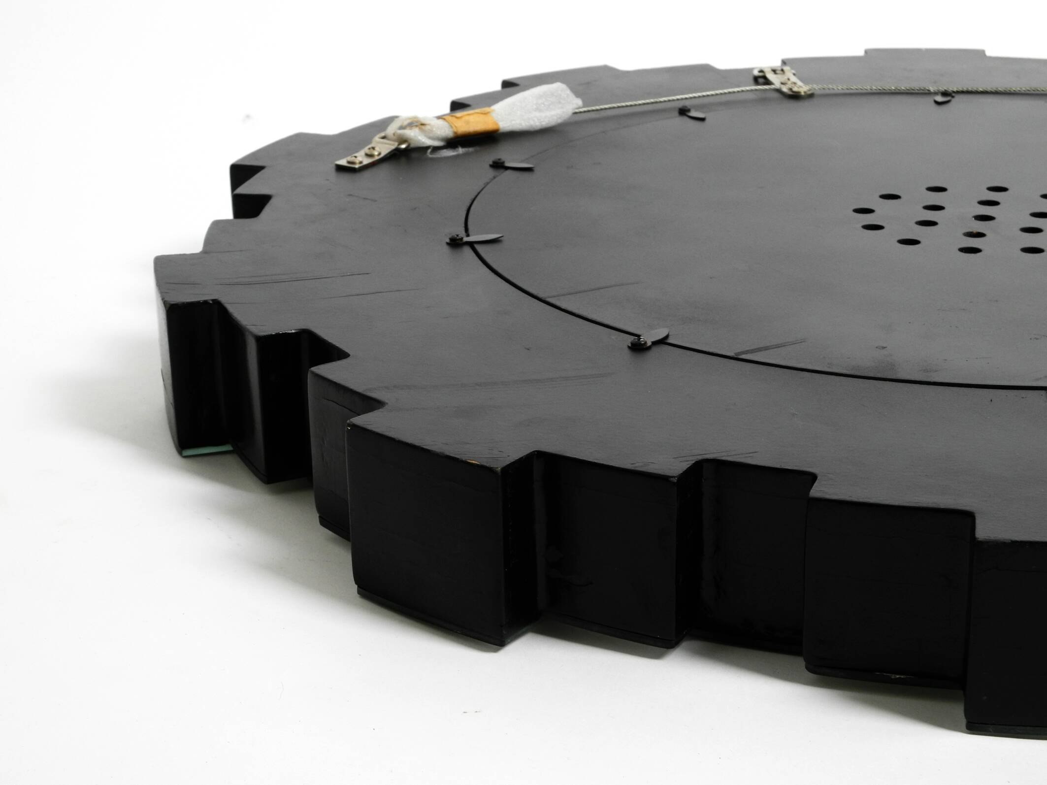 Gigantic rare heavy Sunburst mirror wall clock from the 1970s | Ø 70 cm