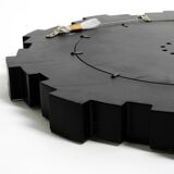 Gigantic rare heavy Sunburst mirror wall clock from the 1970s | Ø 70 cm