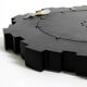 Gigantic rare heavy Sunburst mirror wall clock from the 1970s | Ø 70 cm