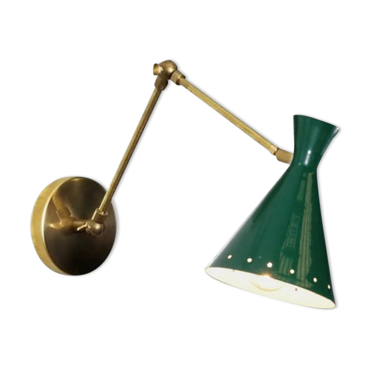Italian wall lamp cocotte vert