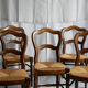 Lot de chaises empaillées Baumann