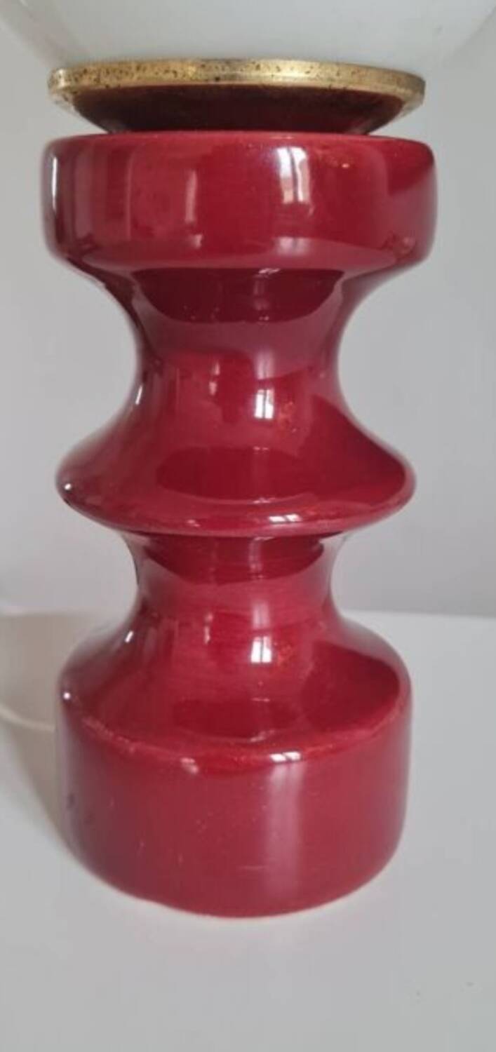 Ceramic and opaline table lamp