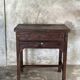 Antique Indonesian teak workbench with two drawers and stretcher H89.