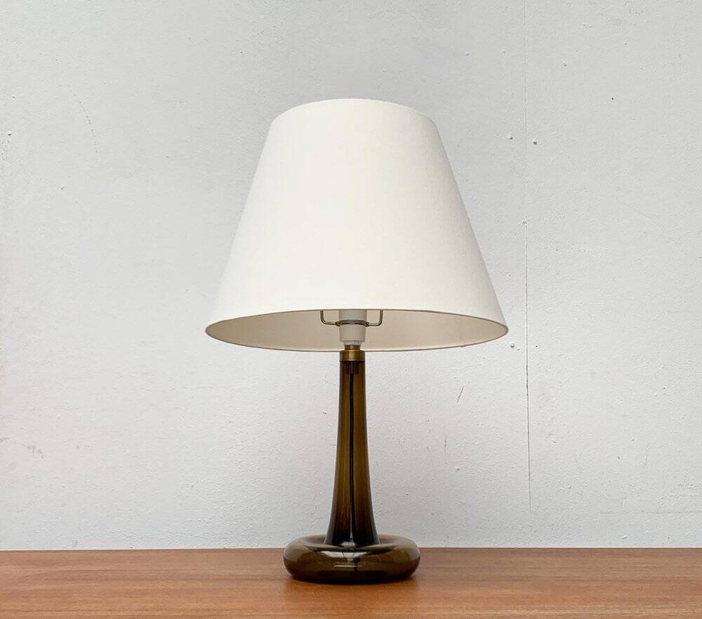 Vintage Danish table lamp model Fleur in glass by Michael Bang for Holmegaard, 1970s.