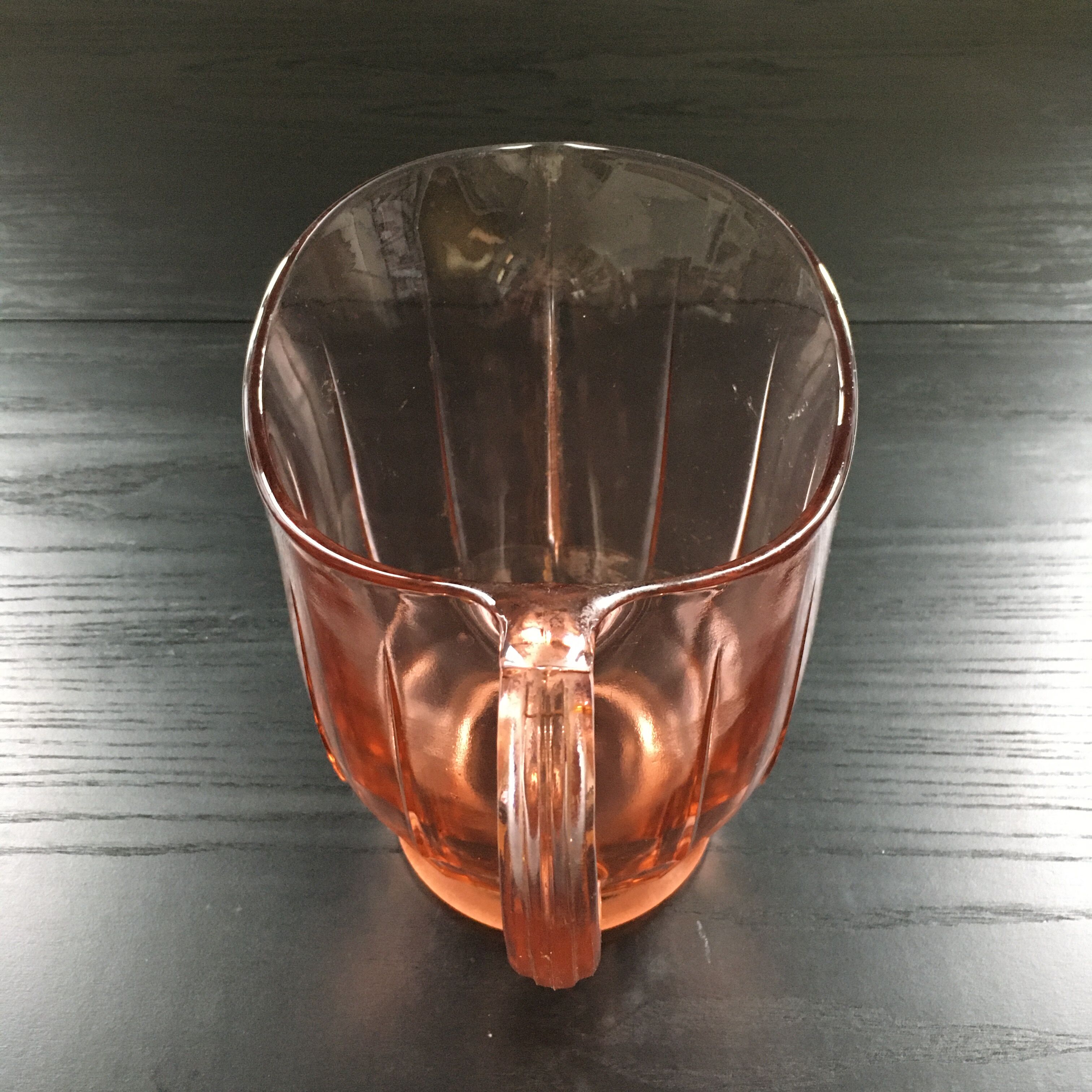 Pitcher pink glass