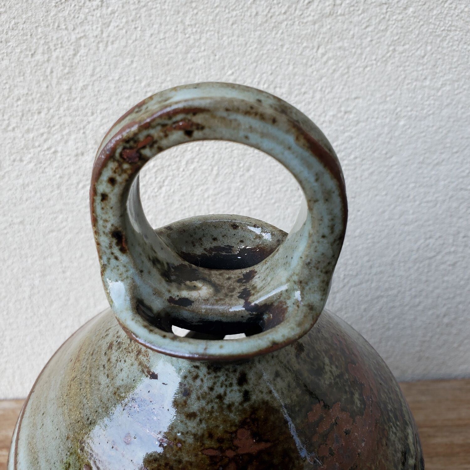 Signed sandstone lantern candle holder