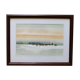 Watercolor "Au fil de l'eau" (boat on the sea) signed Cambier