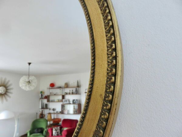 Miroir ovale style Louis Philippe ,années 50