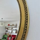 Louis Philippe oval gold wall mirror, 1950s