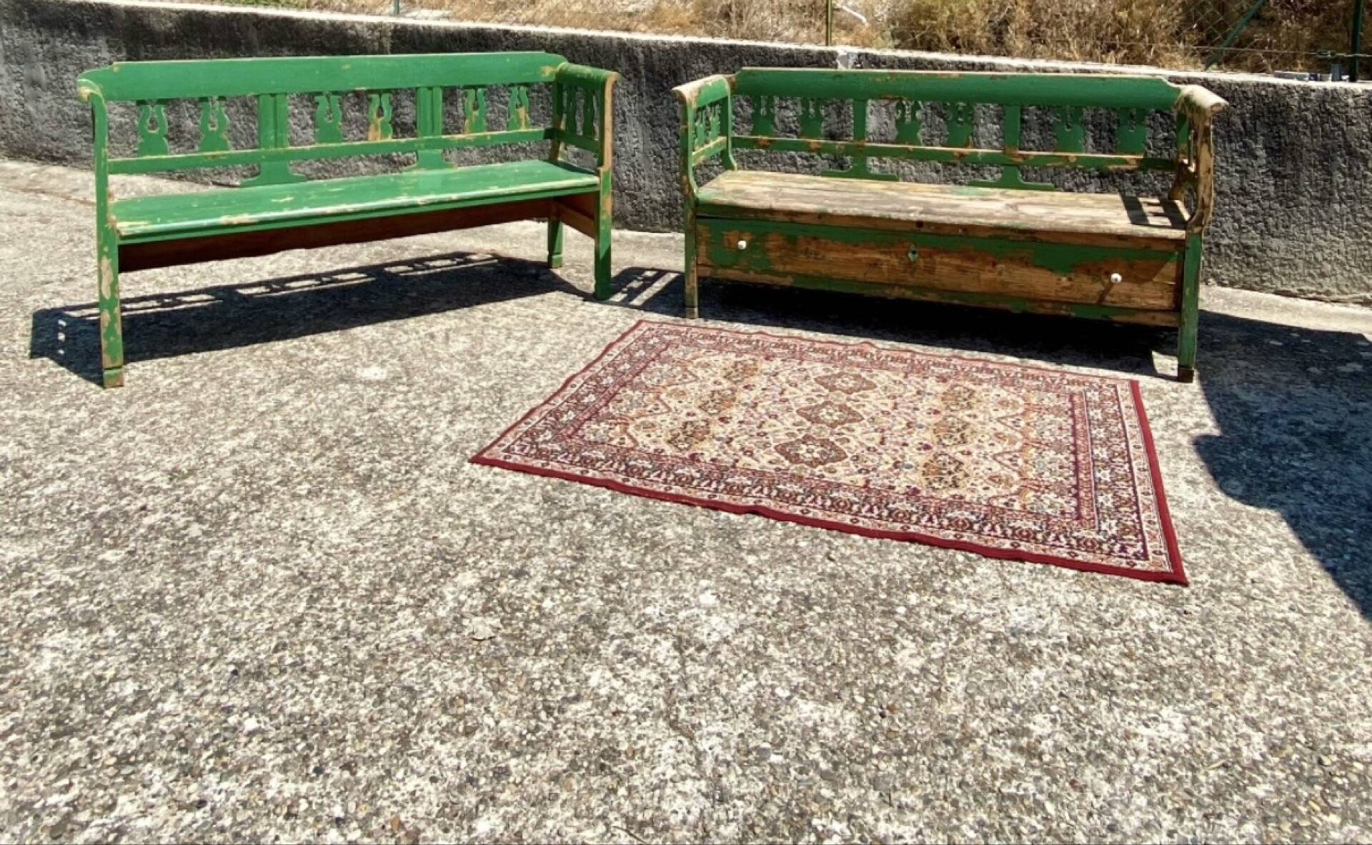 Wooden bench