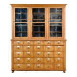 Oak And Pine Pharmacy Cabinet, anno 1889