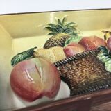 Ceramic trompe l'oeil fruit basket