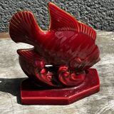 Art Deco sculpture 1930-1940 - Signed ceramic fish