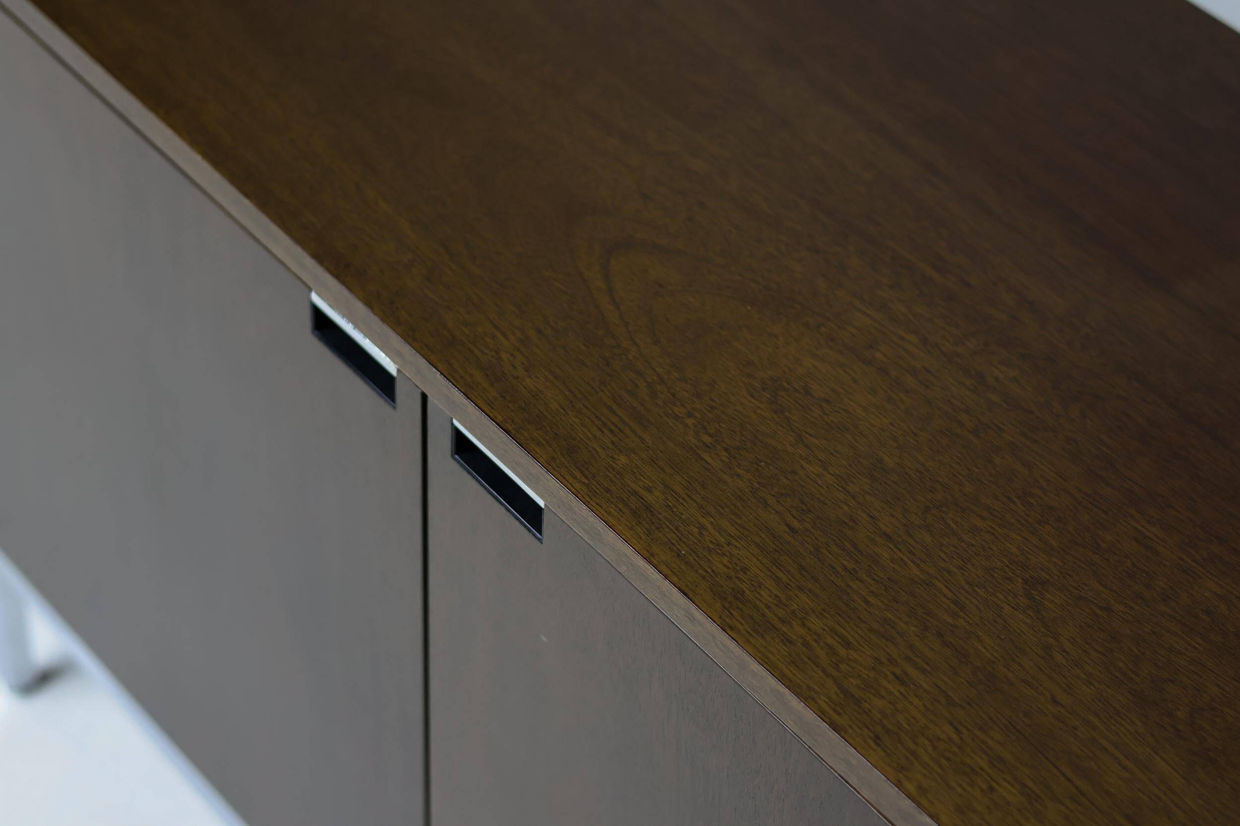Sideboard in walnut by Florence Knoll Mid Century Modern Executive Boardroom Storage