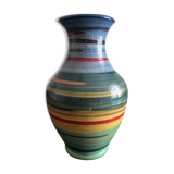 Multicolored ceramic vase