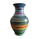 Vase en céramique multicolore