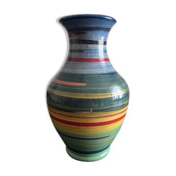 Vase en céramique multicolore