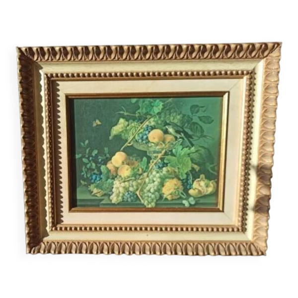 Nature morte, huile sur Toile encadrée