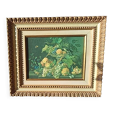 Nature morte, huile sur Toile encadrée