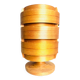 Cylindrical Pine Veneer Table Lamp By Hans-Agne Jakobsson For Ab Ellysett, Sweden 1960S
