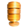 Cylindrical Pine Veneer Table Lamp By Hans-Agne Jakobsson For Ab Ellysett, Sweden 1960S