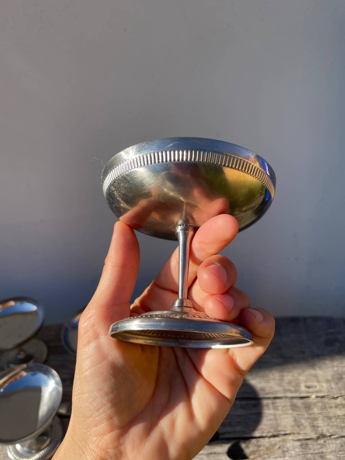 6 coupes en inox 1970
