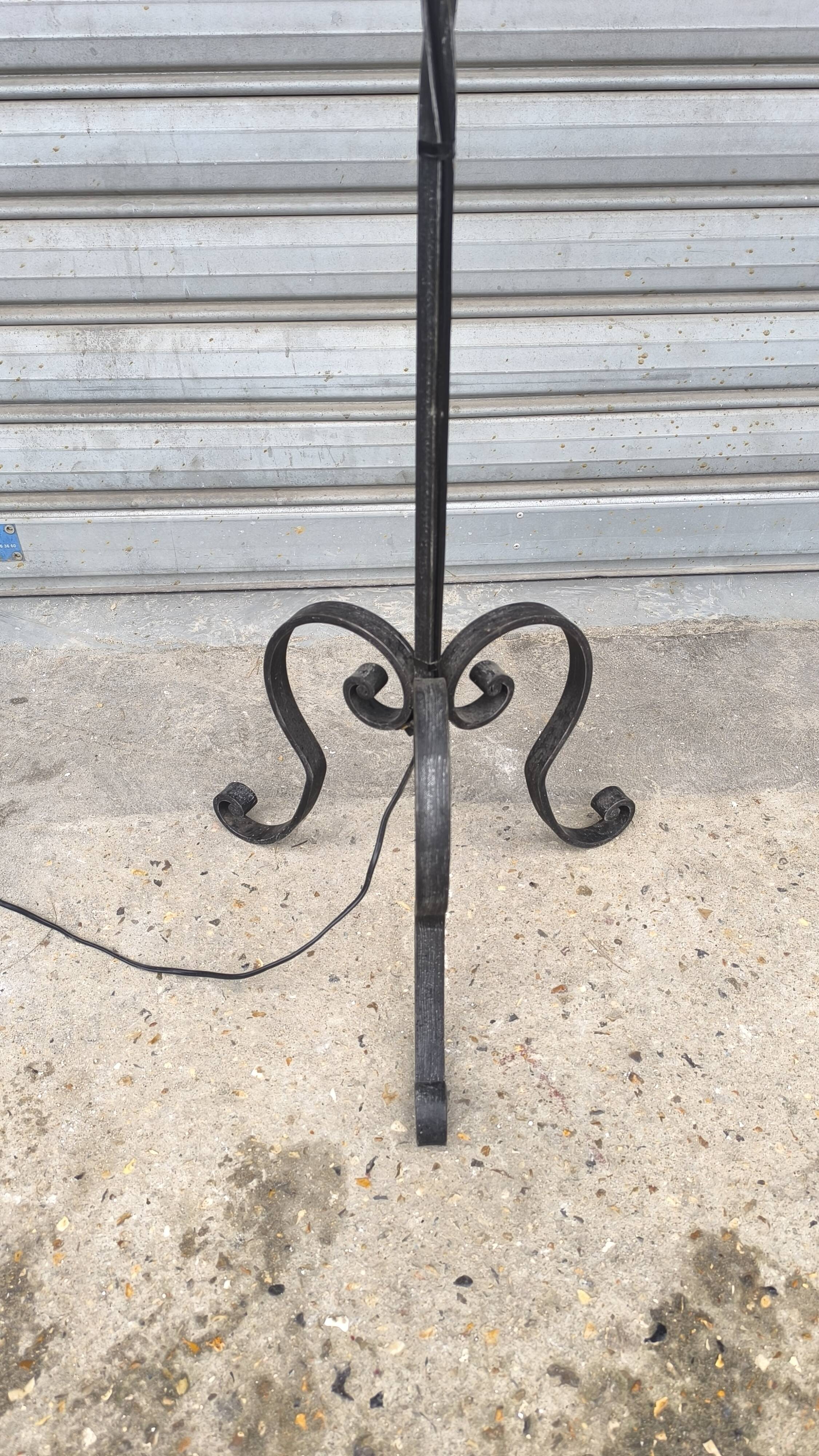 Wrought iron floor lamp 1950
