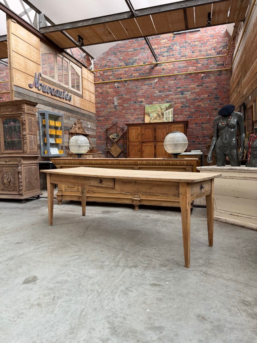 Oak farmhouse table from the early 20th century.
