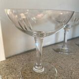4 coupes à champagne en cristal