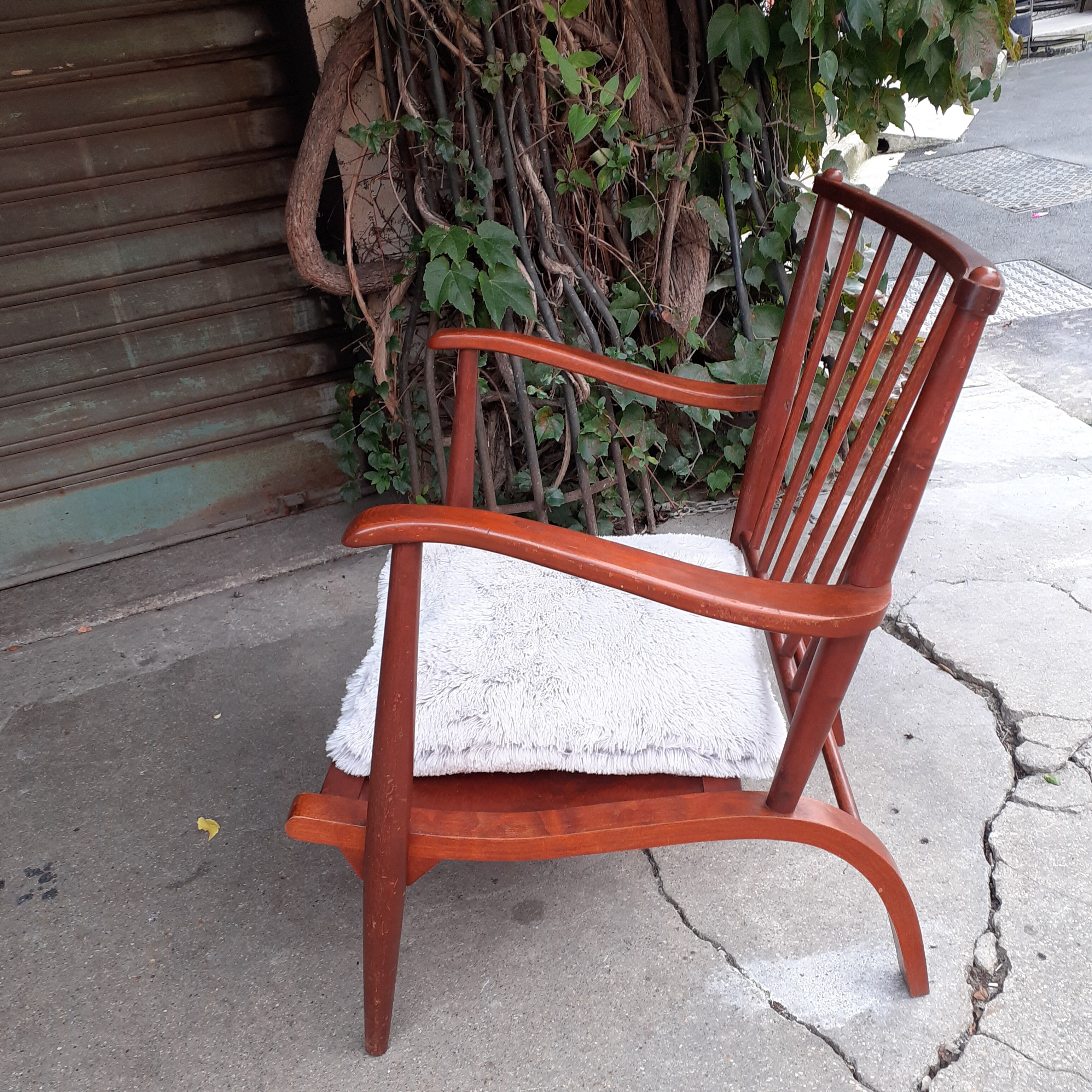 Scandinavian wooden armchair