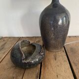 Ceramic lamp, 2 M fabric cable, cotton lampshade