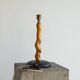 Table lamp acacia trunk oak 1950s