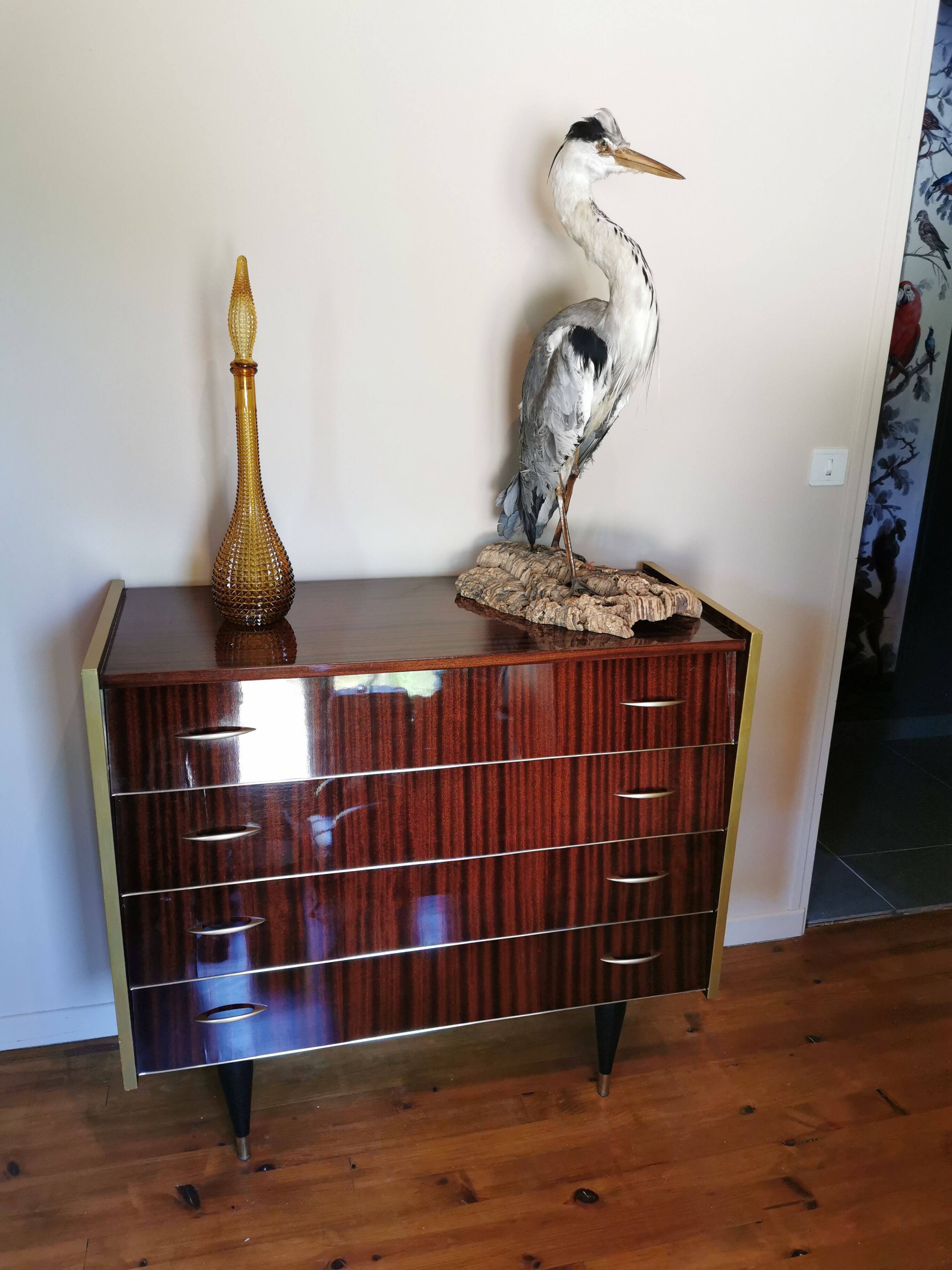 Large vintage chest of drawers 4 drawers restyled