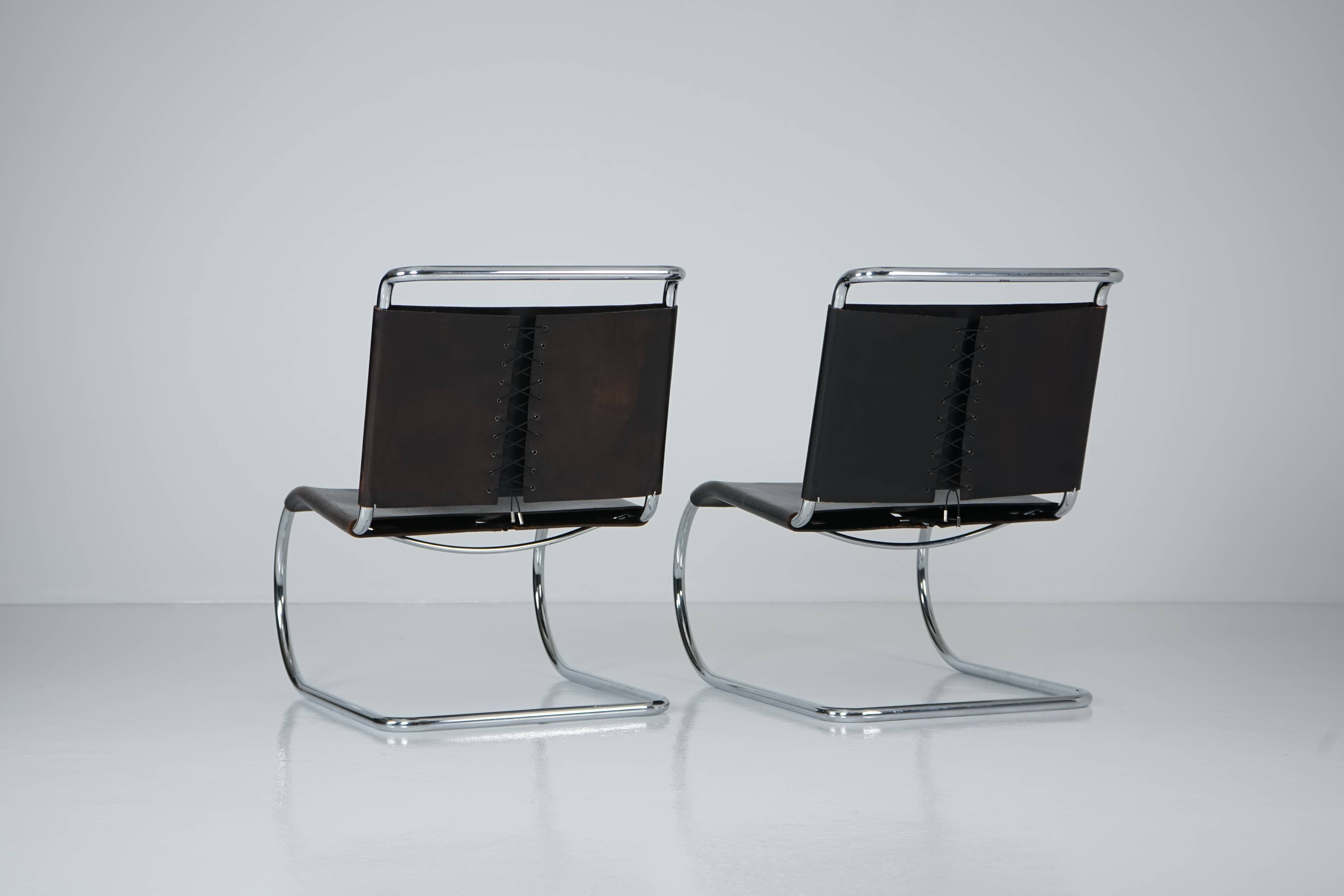 MR30/5 Tubular Steel Arm Chair by Ludwig Mies van der Rohe for Knoll Set of