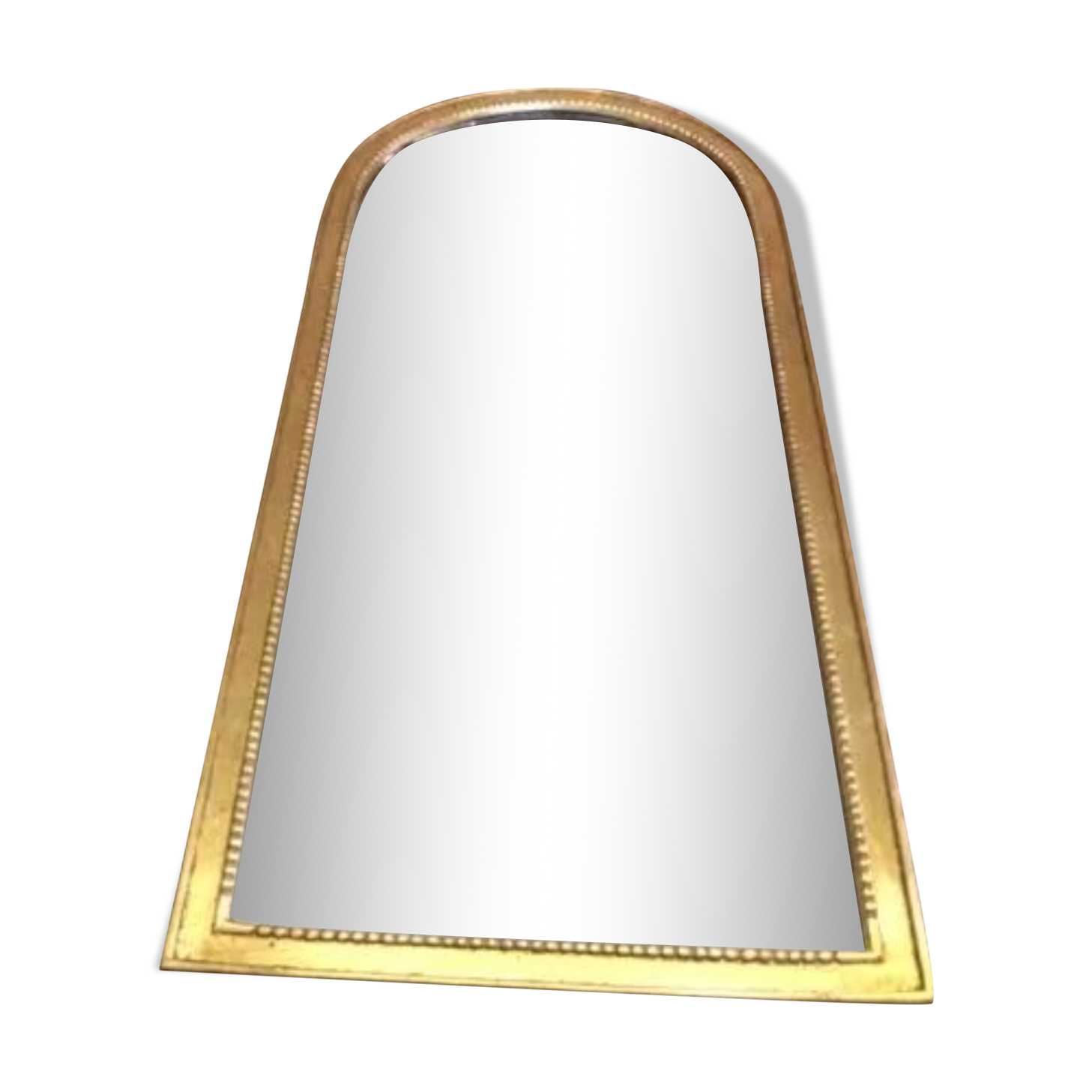 Wooden mirror and gilded stucco