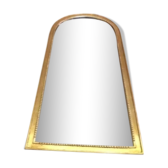 Wooden mirror and gilded stucco