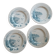 4 plates iron earth Gien model Ducks