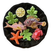 Majolica Fish Sealife Platter Vallauris
