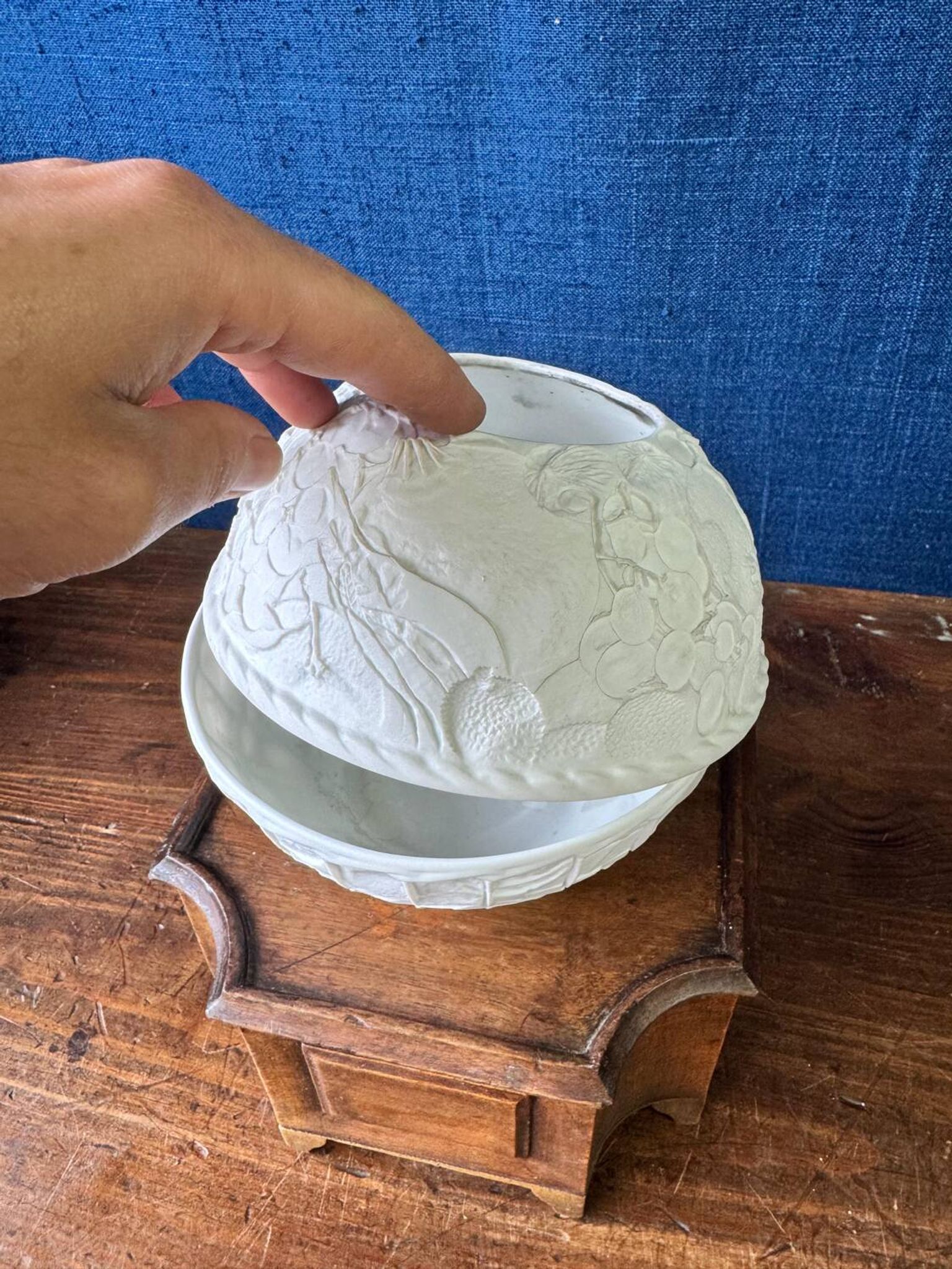Bernardaud signed Limoges porcelain candle holder
